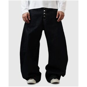 MNML Exposed Shank Barrel Denim Pants Rinse‎ Indigo Dark Wash Jeans 28 Mens NWT
